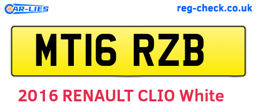 MT16RZB are the vehicle registration plates.