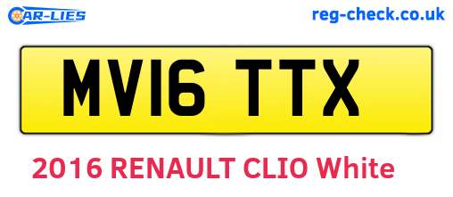 MV16TTX are the vehicle registration plates.