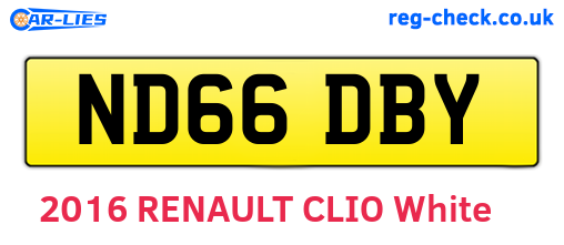 ND66DBY are the vehicle registration plates.