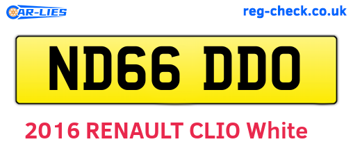 ND66DDO are the vehicle registration plates.