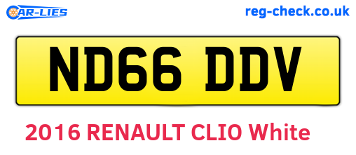 ND66DDV are the vehicle registration plates.
