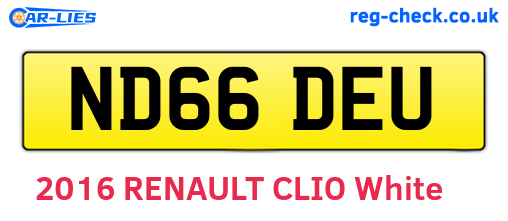 ND66DEU are the vehicle registration plates.