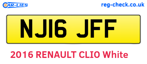 NJ16JFF are the vehicle registration plates.