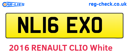 NL16EXO are the vehicle registration plates.