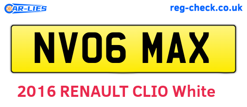 NV06MAX are the vehicle registration plates.