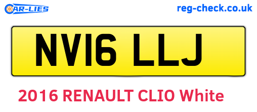 NV16LLJ are the vehicle registration plates.