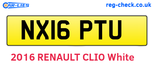 NX16PTU are the vehicle registration plates.