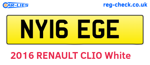NY16EGE are the vehicle registration plates.