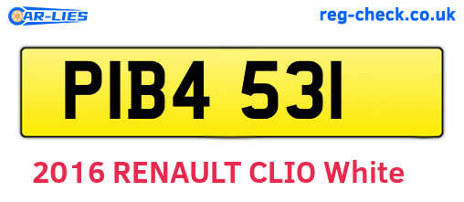 PIB4531 are the vehicle registration plates.