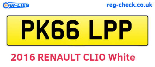 PK66LPP are the vehicle registration plates.