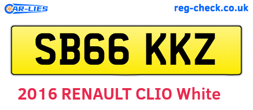 SB66KKZ are the vehicle registration plates.