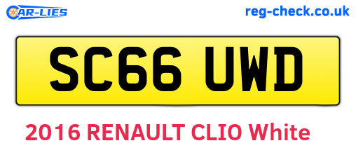 SC66UWD are the vehicle registration plates.