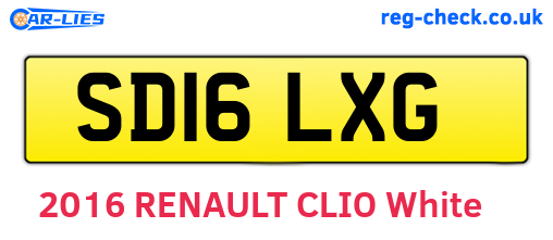 SD16LXG are the vehicle registration plates.