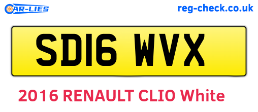 SD16WVX are the vehicle registration plates.