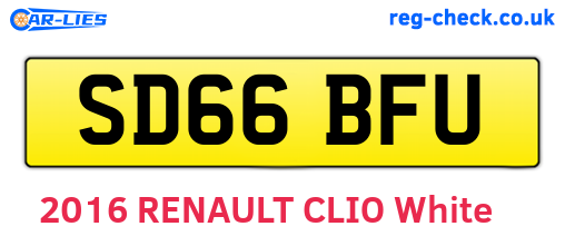 SD66BFU are the vehicle registration plates.