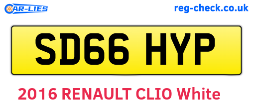 SD66HYP are the vehicle registration plates.