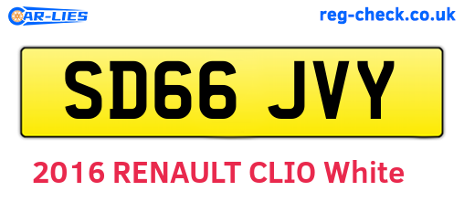 SD66JVY are the vehicle registration plates.