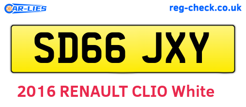 SD66JXY are the vehicle registration plates.