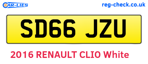 SD66JZU are the vehicle registration plates.