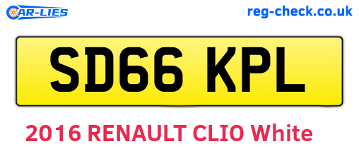 SD66KPL are the vehicle registration plates.