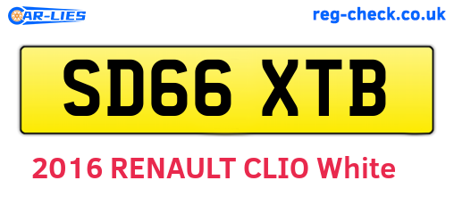 SD66XTB are the vehicle registration plates.