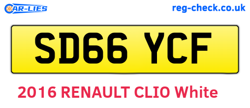 SD66YCF are the vehicle registration plates.