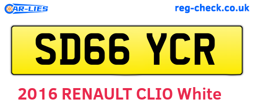SD66YCR are the vehicle registration plates.