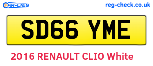 SD66YME are the vehicle registration plates.