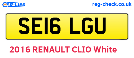 SE16LGU are the vehicle registration plates.