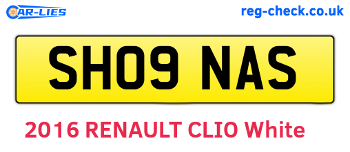 SH09NAS are the vehicle registration plates.