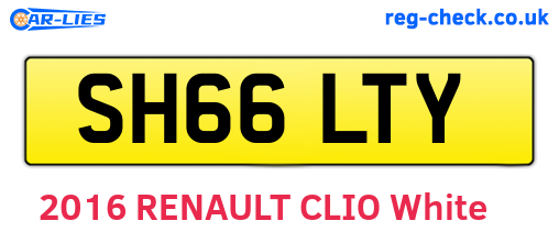 SH66LTY are the vehicle registration plates.