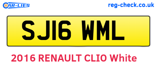 SJ16WML are the vehicle registration plates.