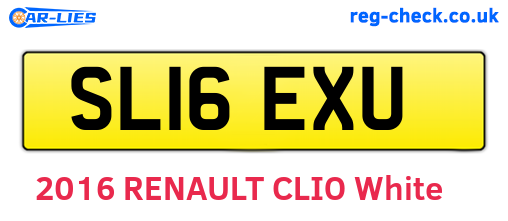 SL16EXU are the vehicle registration plates.