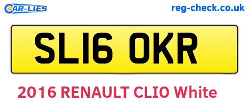 SL16OKR are the vehicle registration plates.