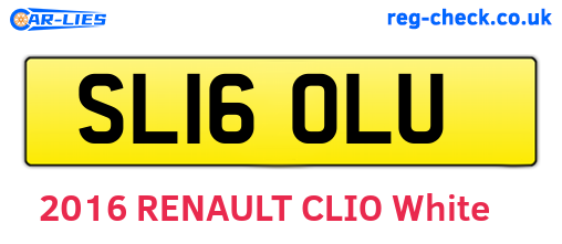 SL16OLU are the vehicle registration plates.