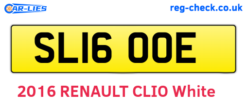 SL16OOE are the vehicle registration plates.