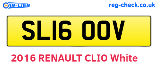 SL16OOV are the vehicle registration plates.