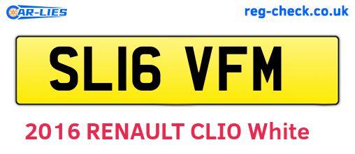 SL16VFM are the vehicle registration plates.