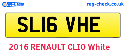 SL16VHE are the vehicle registration plates.