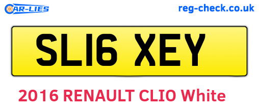 SL16XEY are the vehicle registration plates.