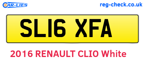 SL16XFA are the vehicle registration plates.
