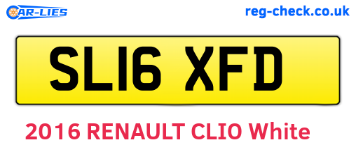 SL16XFD are the vehicle registration plates.