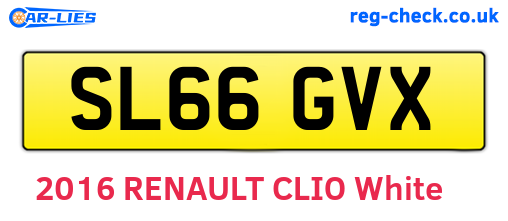 SL66GVX are the vehicle registration plates.