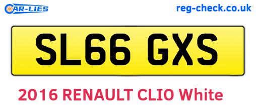 SL66GXS are the vehicle registration plates.