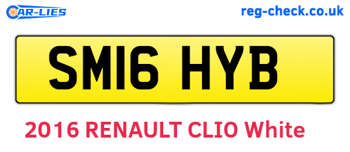 SM16HYB are the vehicle registration plates.