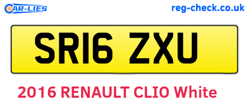 SR16ZXU are the vehicle registration plates.
