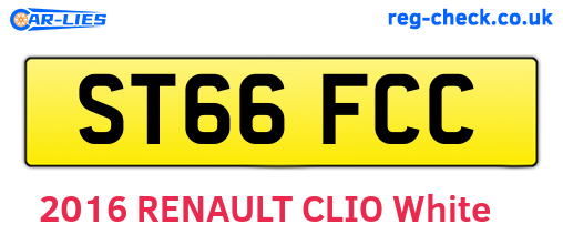 ST66FCC are the vehicle registration plates.