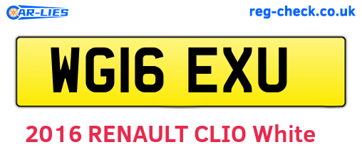 WG16EXU are the vehicle registration plates.
