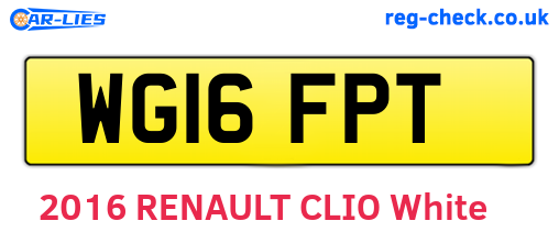 WG16FPT are the vehicle registration plates.