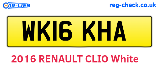 WK16KHA are the vehicle registration plates.
